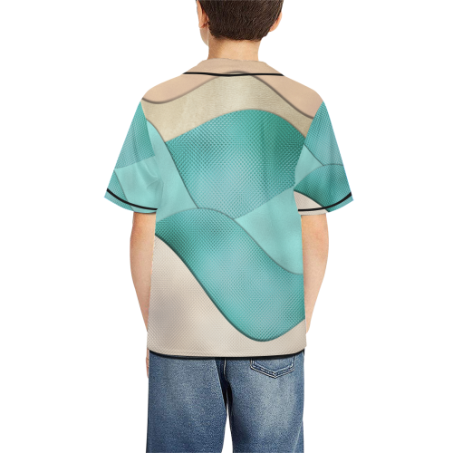 space 1 sm All Over Print Baseball Jersey for Kids (Model T50)