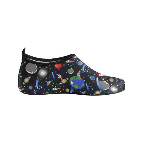 Galaxy Universe - Planets, Stars, Comets, Rockets Men's Slip-On Water Shoes (Model 056)