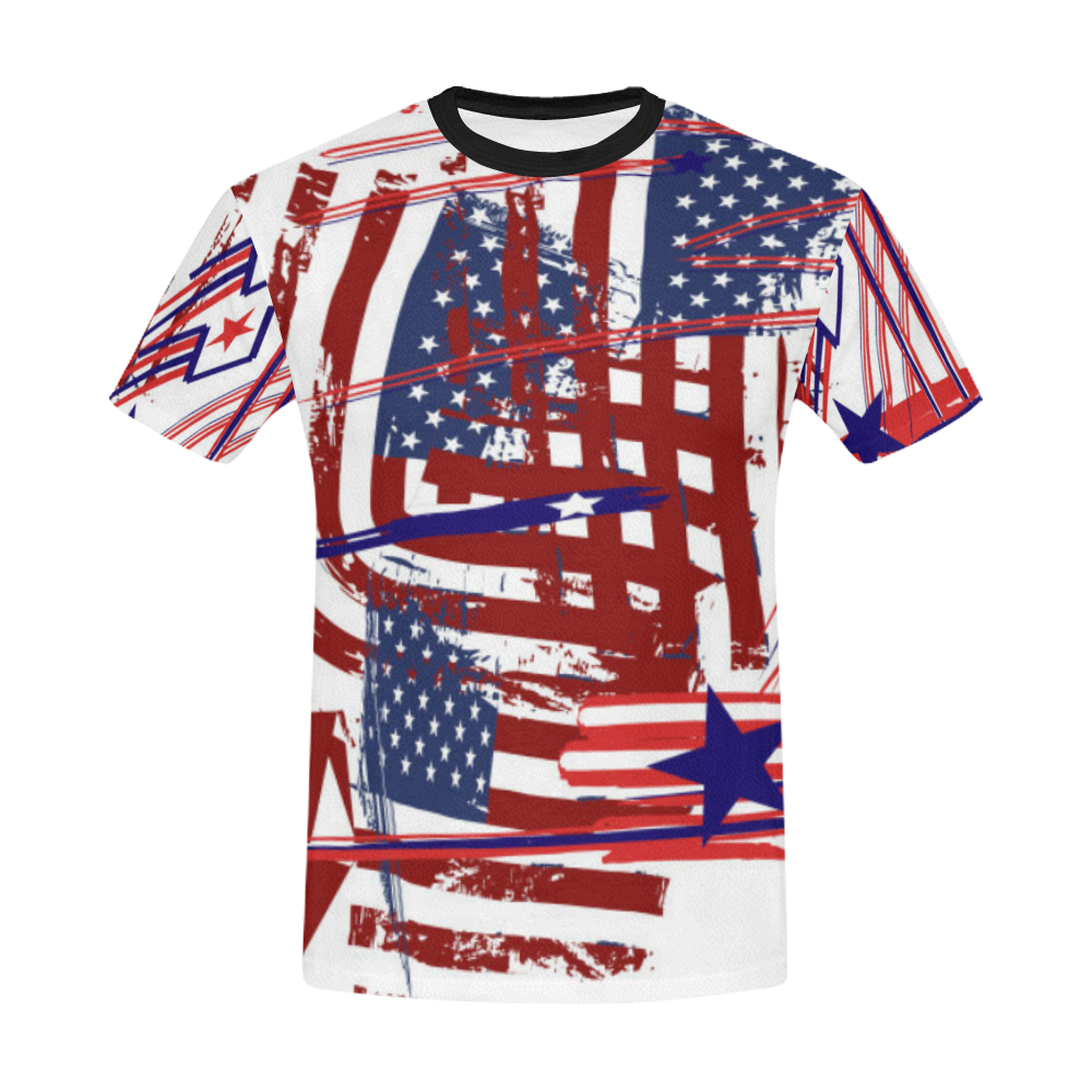 4th of July All Over Print T-Shirt for Men/Large Size (USA Size) Model T40)