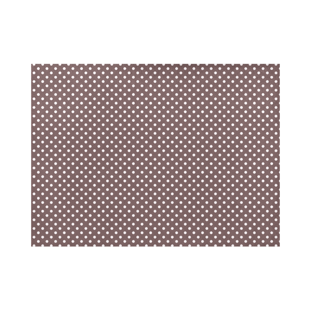 Chocolate brown polka dots Placemat 14’’ x 19’’ (Set of 6)