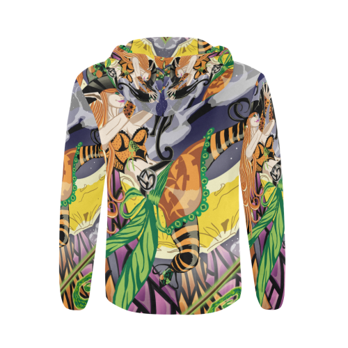 Cassandra The Witch Fairy Hoodie All Over Print Full Zip Hoodie for Men (Model H14)