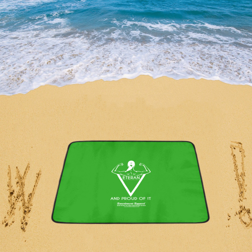 Proud Veteran Female Beach Mat 78"x 60"