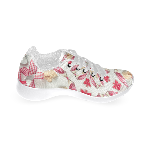 Love and Romance Gingham and Heart Shapped Cookies Women’s Running Shoes (Model 020)