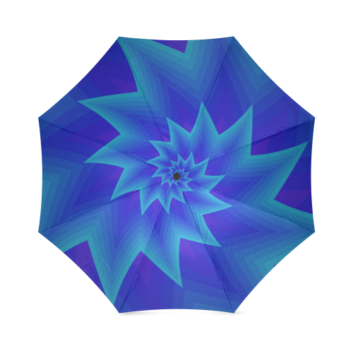 Royal blue star Foldable Umbrella (Model U01)