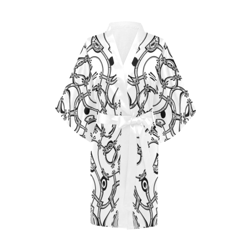 UNFINISHEDBUSINESS - white Kimono Robe