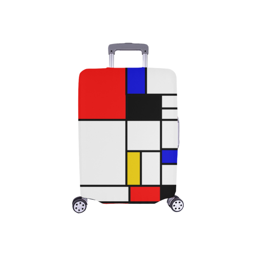 Bauhouse Composition Mondrian Style Luggage Cover/Small 18"-21"