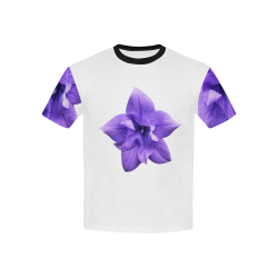Balloon Flower Kids' All Over Print T-Shirt with Solid Color Neck (Model T40)