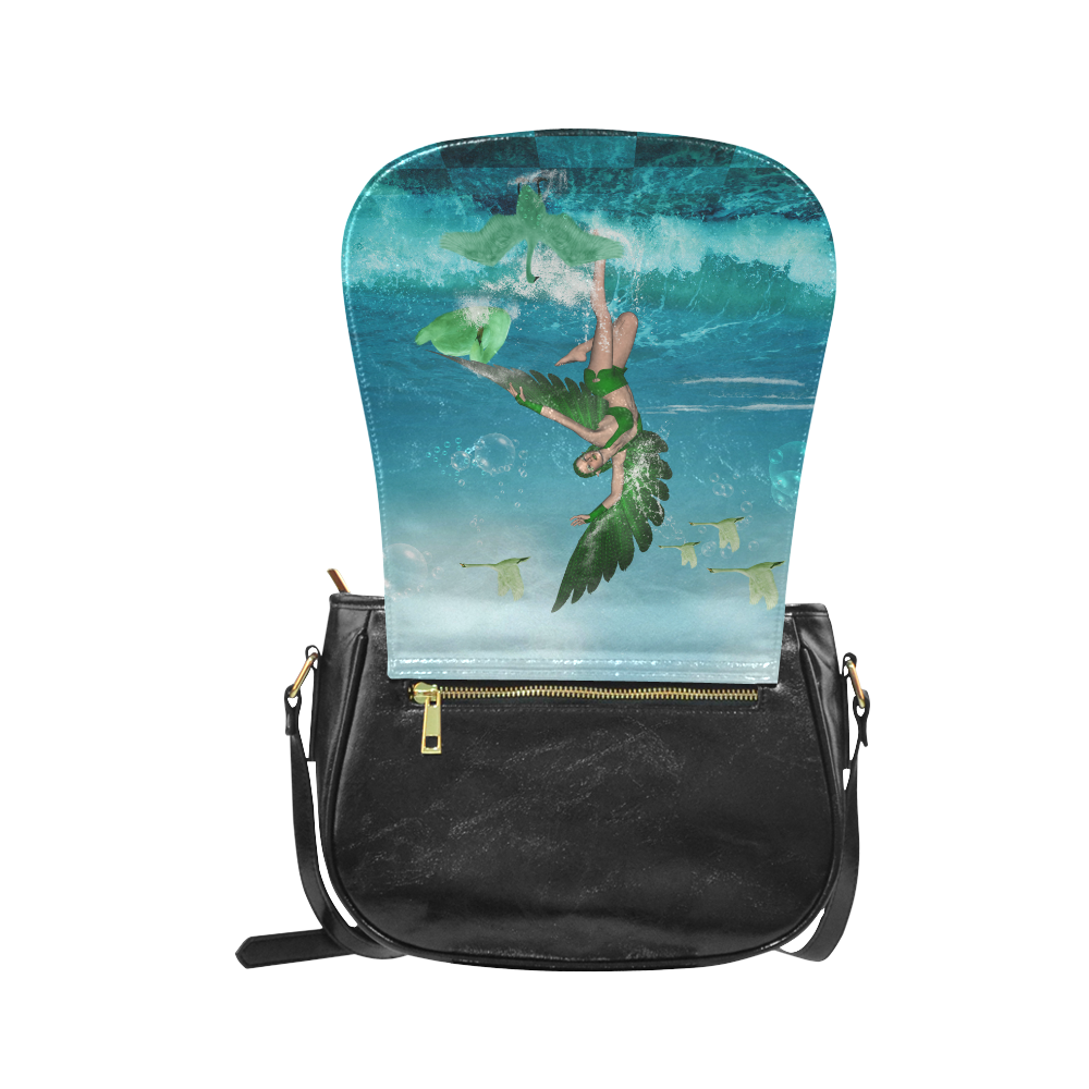 The fairy of birds Classic Saddle Bag/Small (Model 1648)