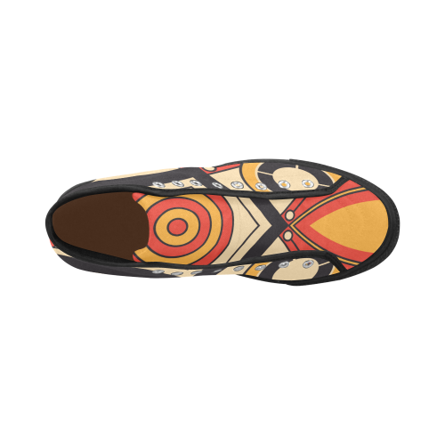 Geo Aztec Bull Tribal Vancouver H Men's Canvas Shoes/Large (1013-1)