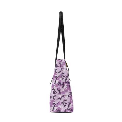 Woodland Pink Purple Camouflage Euramerican Tote Bag/Large (Model 1656)