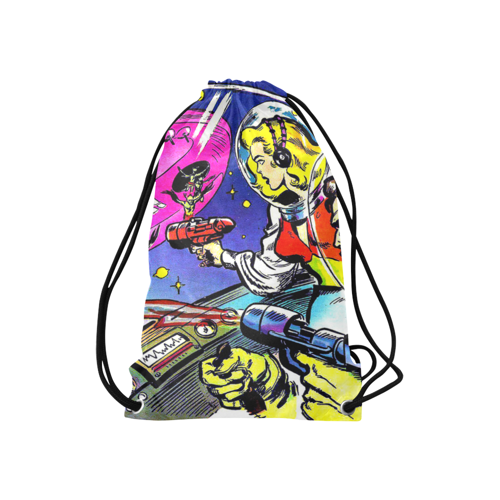 Battle in Space 2 Small Drawstring Bag Model 1604 (Twin Sides) 11"(W) * 17.7"(H)
