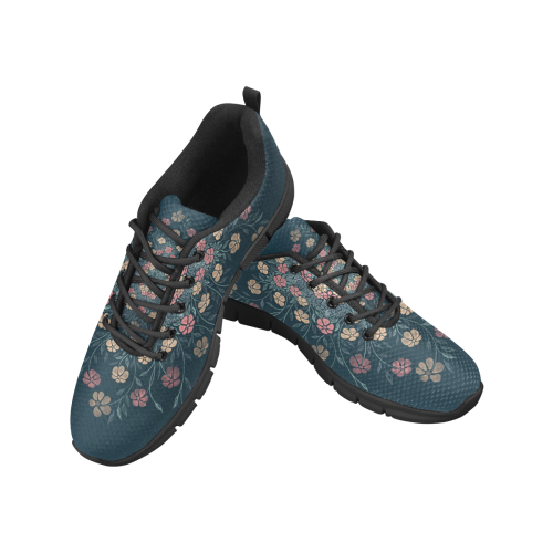 Pretty Powder Pastels Flowers Mandala Women's Breathable Running Shoes (Model 055)