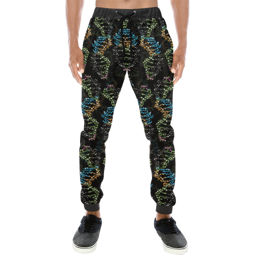 DNA pattern - Biology - Scientist Men's All Over Print Sweatpants (Model L11)