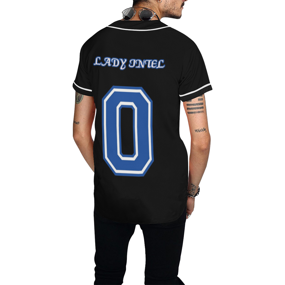lady intel 0 jersey All Over Print Baseball Jersey for Men (Model T50)