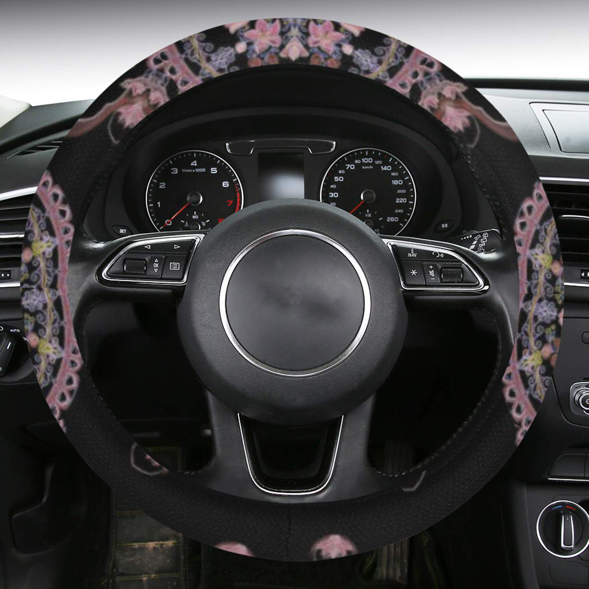scarve 2-14 Steering Wheel Cover with Anti-Slip Insert