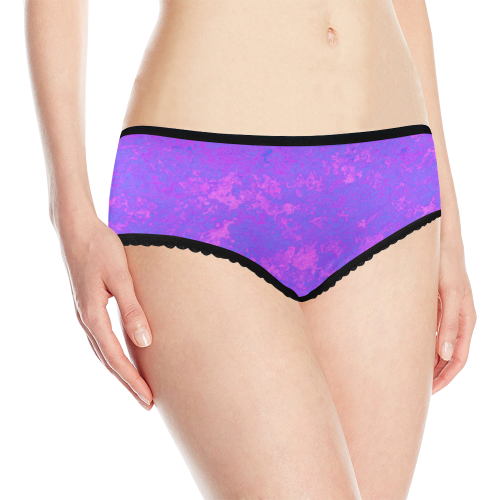 Blue/Purple/Pink Abstract Women's All Over Print Classic Briefs (Model L13)