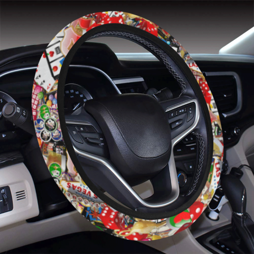 Las Vegas Icons Gamblers Delight Steering Wheel Cover with Elastic Edge