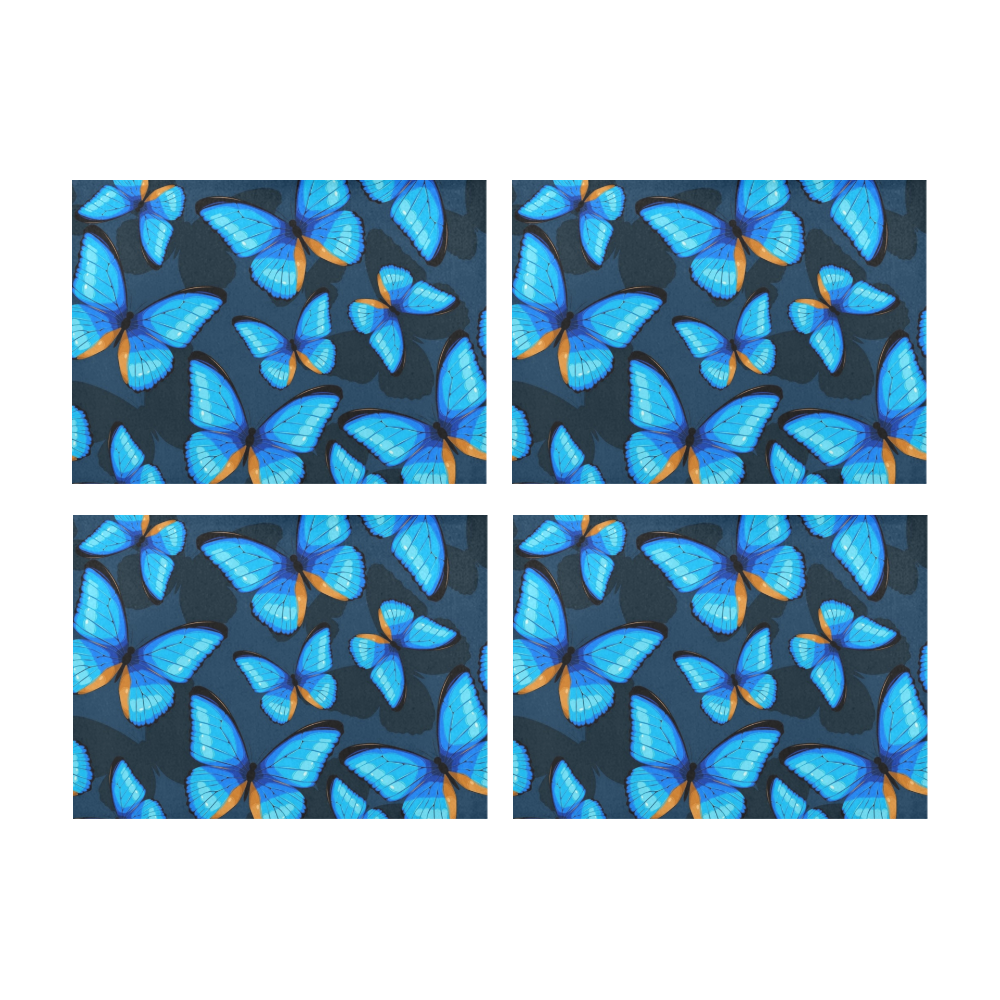 Blue Butterflies Placemat 14’’ x 19’’ (Set of 4)