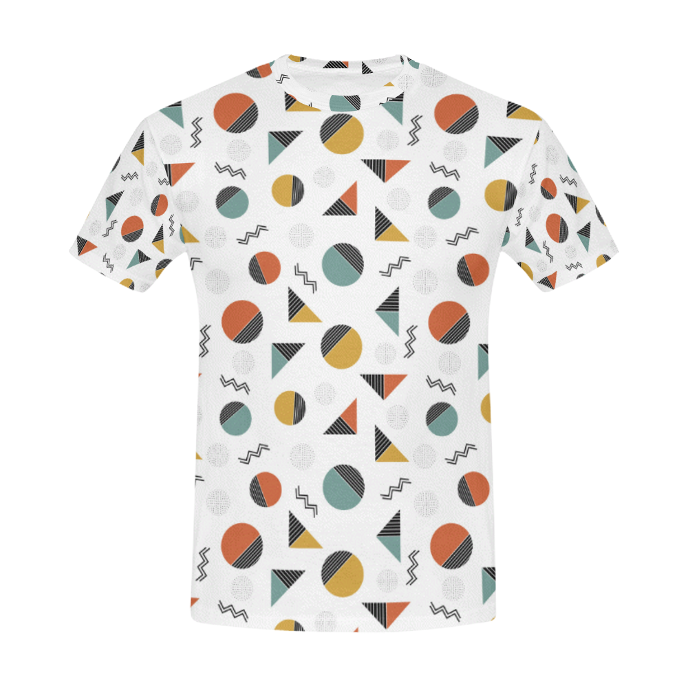 Geo Cutting Shapes All Over Print T-Shirt for Men (USA Size) (Model T40)
