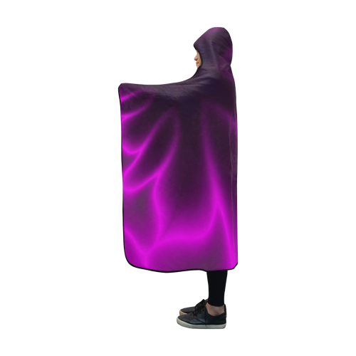 Purple Blossom Hooded Blanket 60''x50''