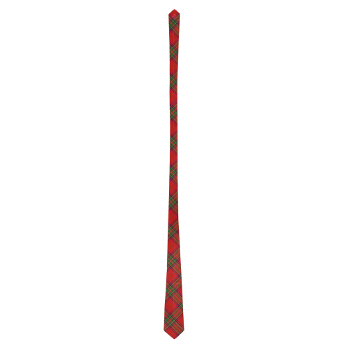 Red Tartan Plaid Pattern Classic Necktie (Two Sides)