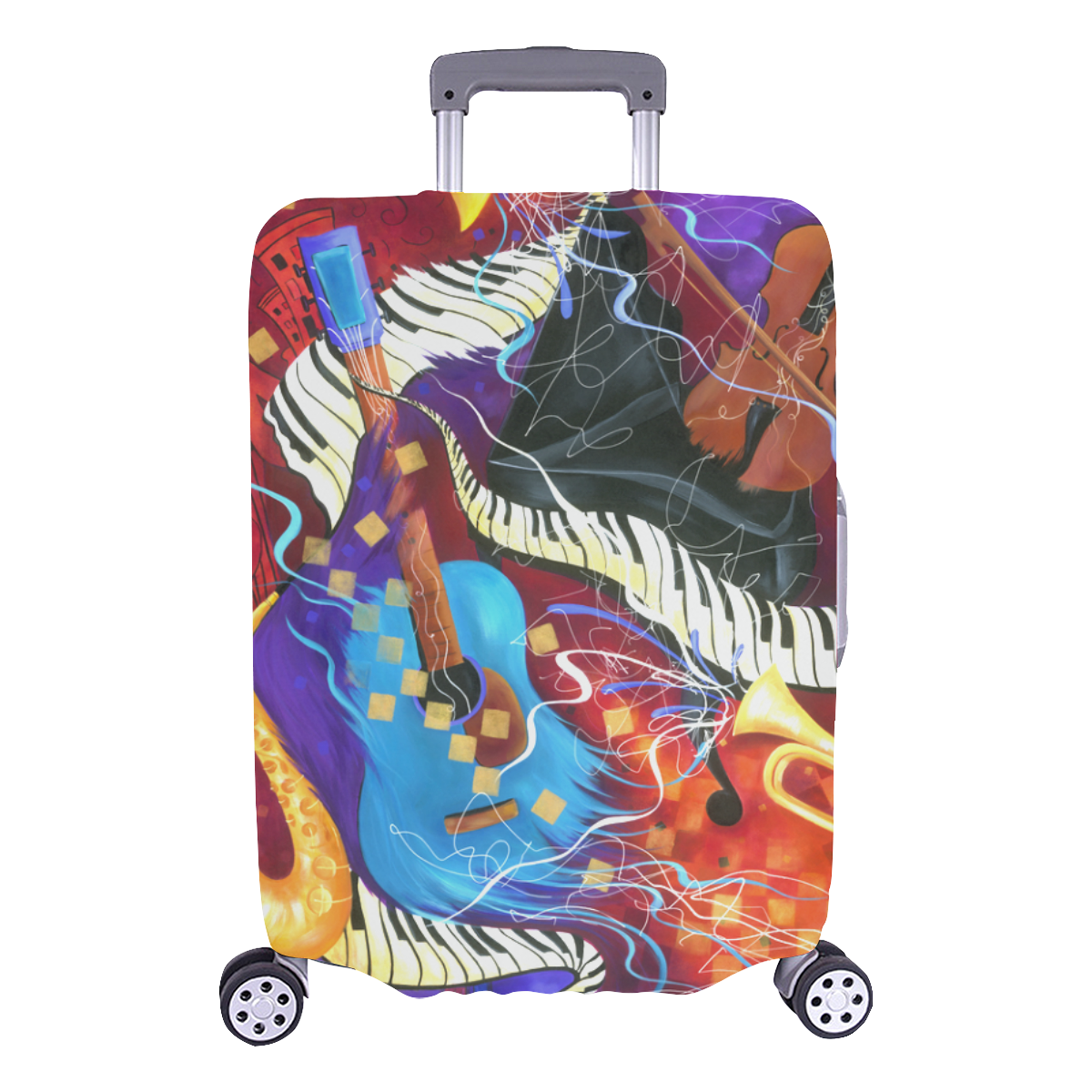 Luggage Cover Jazz Music Sax Luggage Cover/Large 26"-28"
