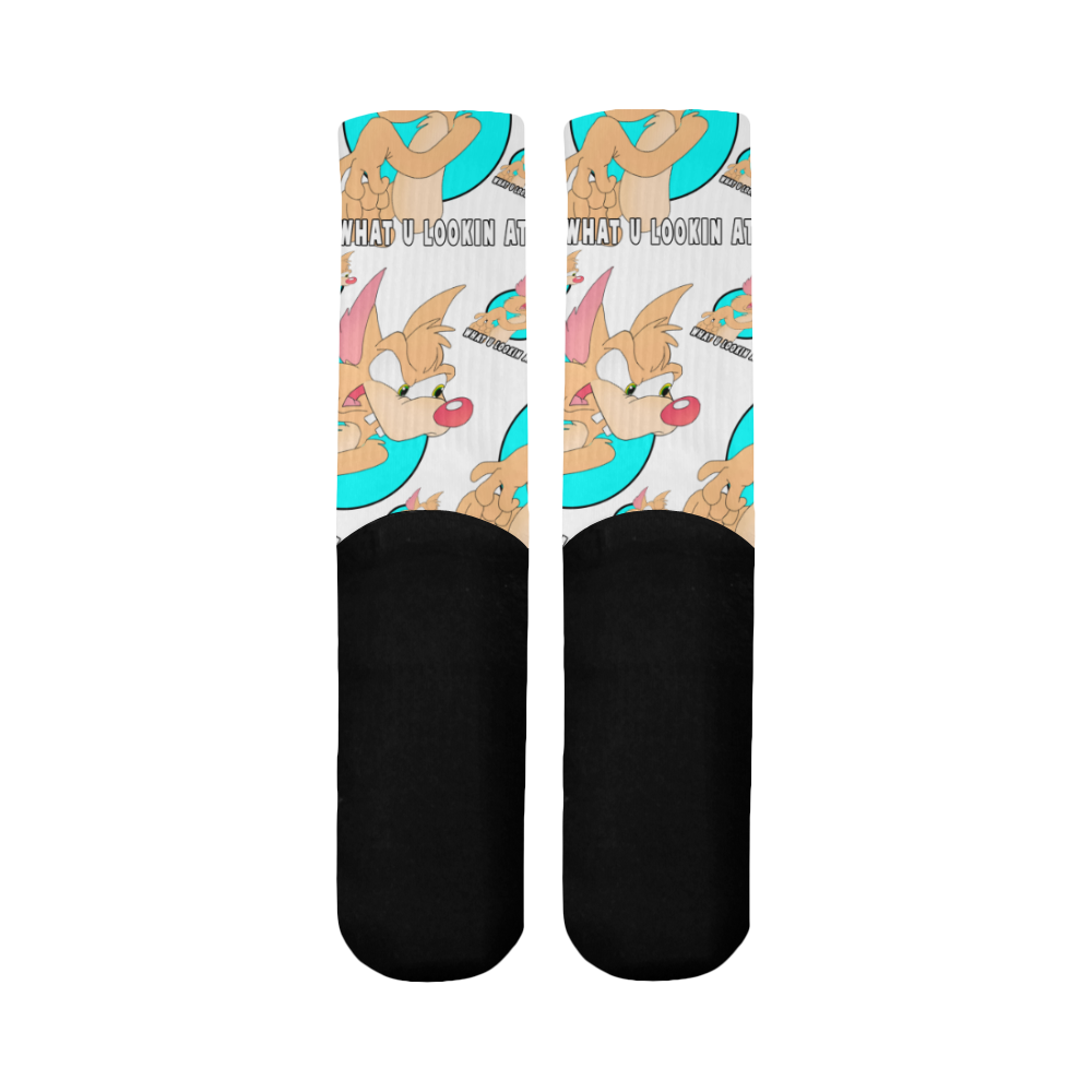 LONG NECK Mid-Calf Socks (Black Sole)