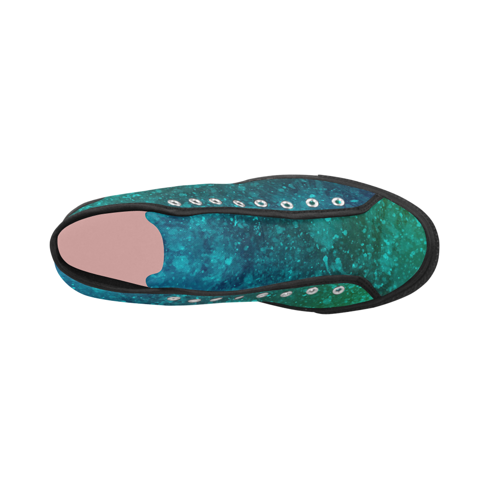 Blue and Green Abstract Vancouver H Women's Canvas Shoes (1013-1)