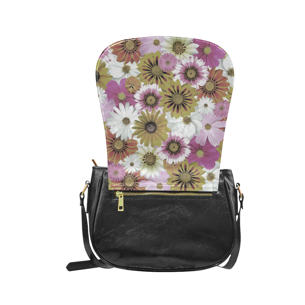 Spring Time Flowers 4 Classic Saddle Bag/Small (Model 1648)