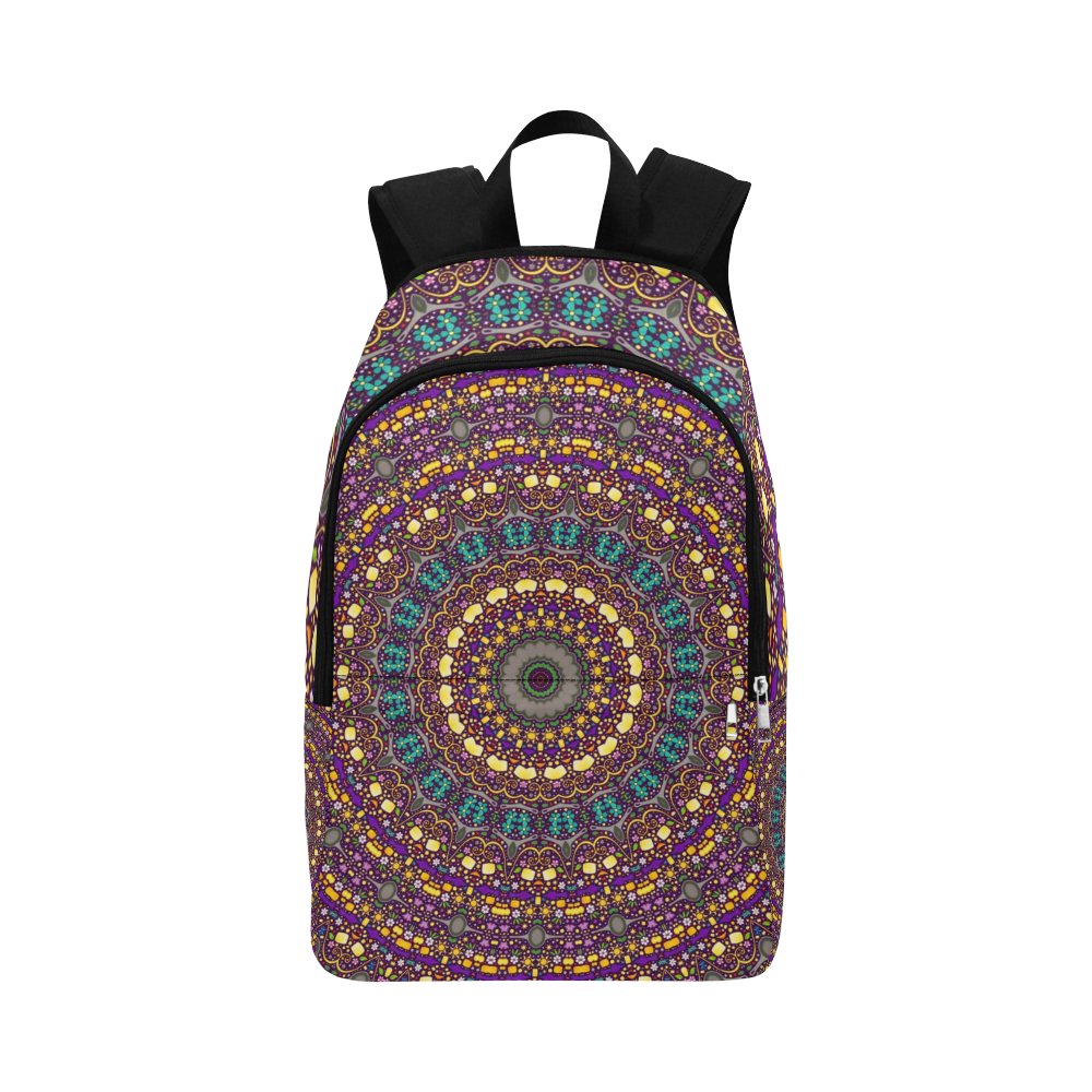 Woke Mayan Rave Sun Dial Mandala Festival Fabric Backpack for Adult (Model 1659)