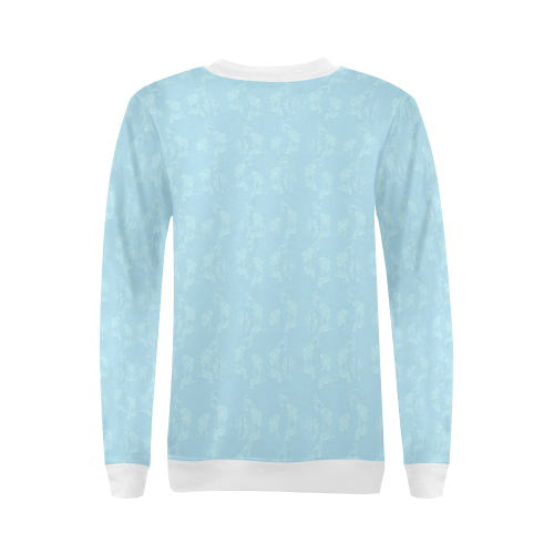 light blue 3d tecture All Over Print Crewneck Sweatshirt for Women (Model H18)