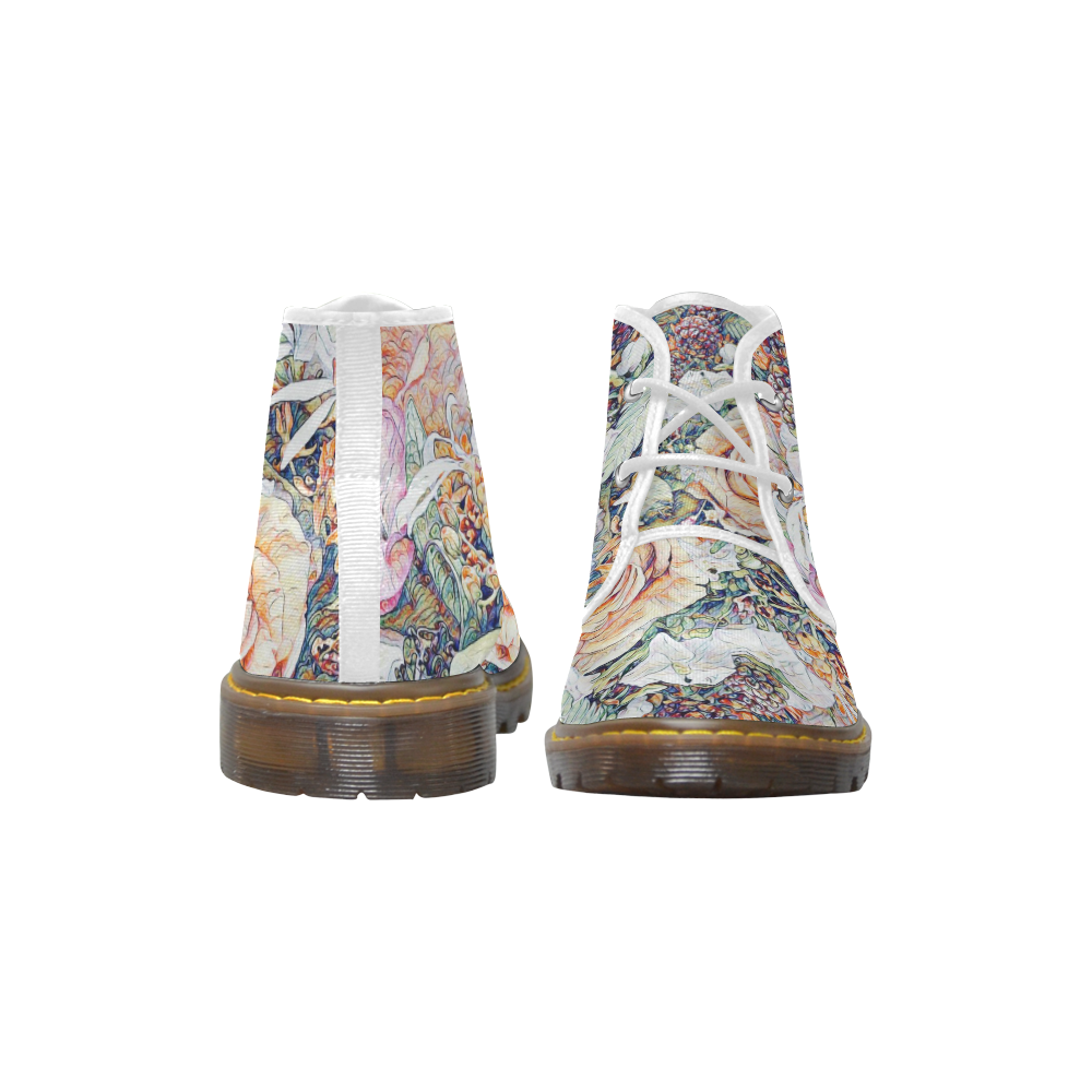 Impression Floral 10191 by JamColors Women's Canvas Chukka Boots (Model 2402-1)