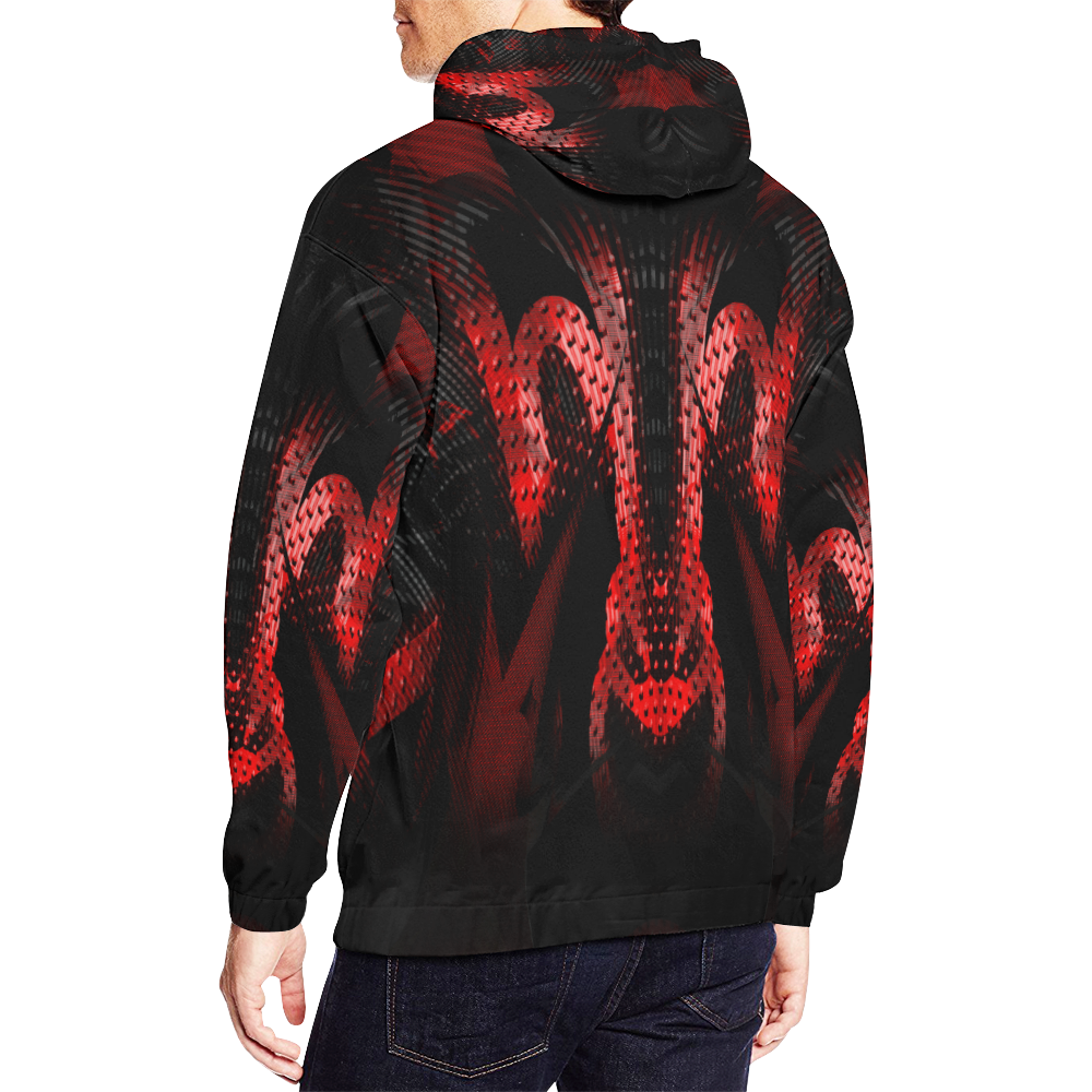 Alien Ram Crew All Over Print Hoodie for Men/Large Size (USA Size) (Model H13)