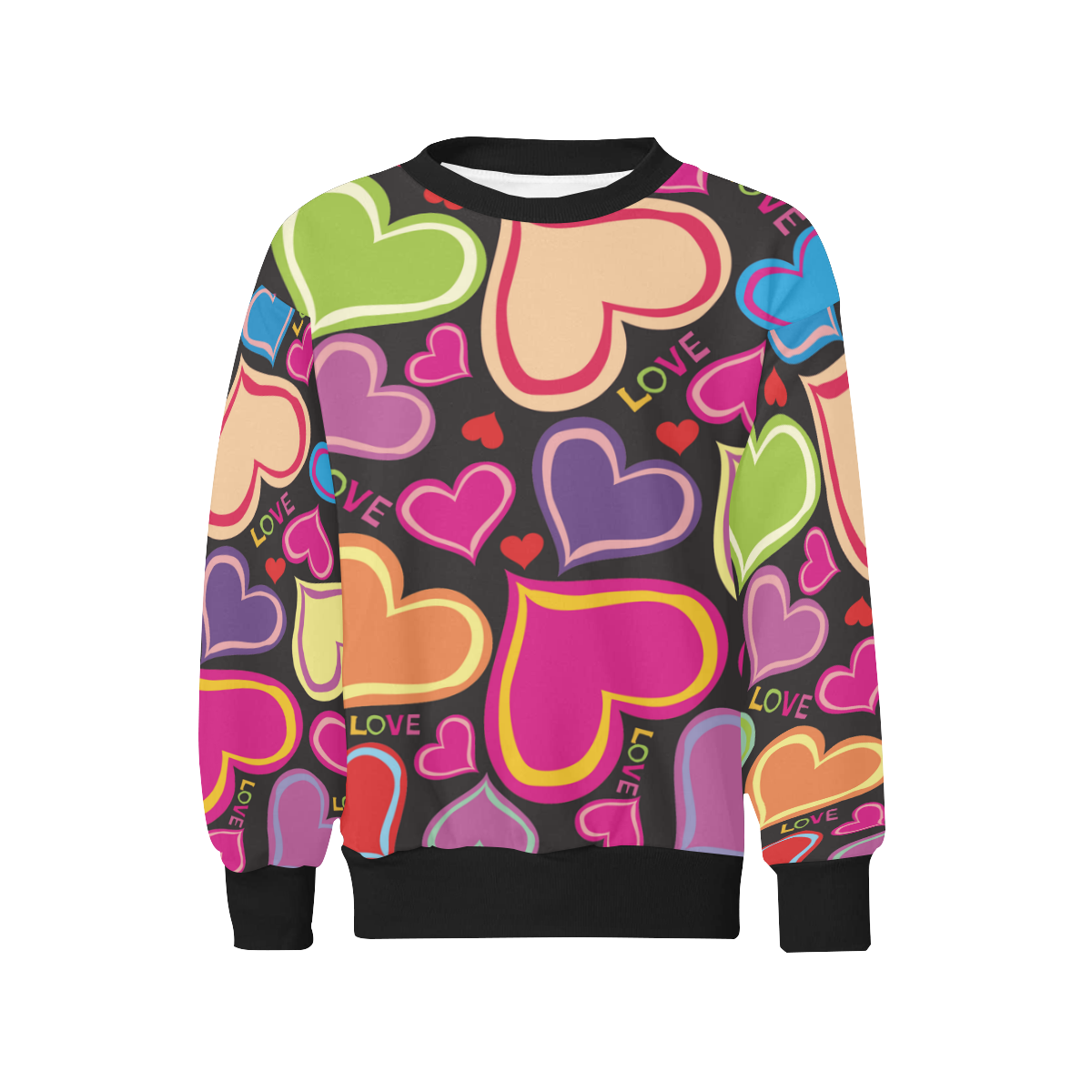 Cute heartS Kids' All Over Print Sweatshirt (Model H37)