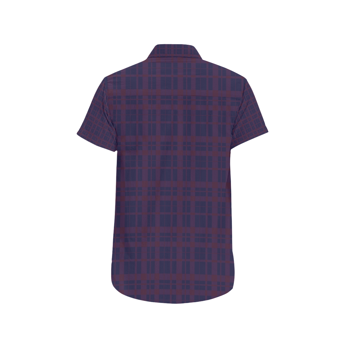 Purple Plaid Rock Style Men's All Over Print Short Sleeve Shirt/Large Size (Model T53)