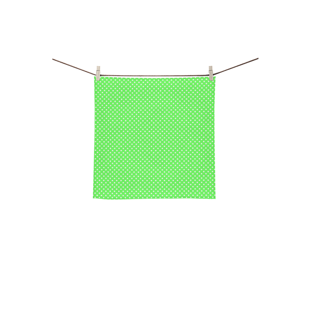 Eucalyptus green polka dots Square Towel 13“x13”