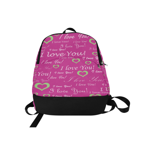 I Love You Floating Hearts Fabric Backpack for Adult (Model 1659)