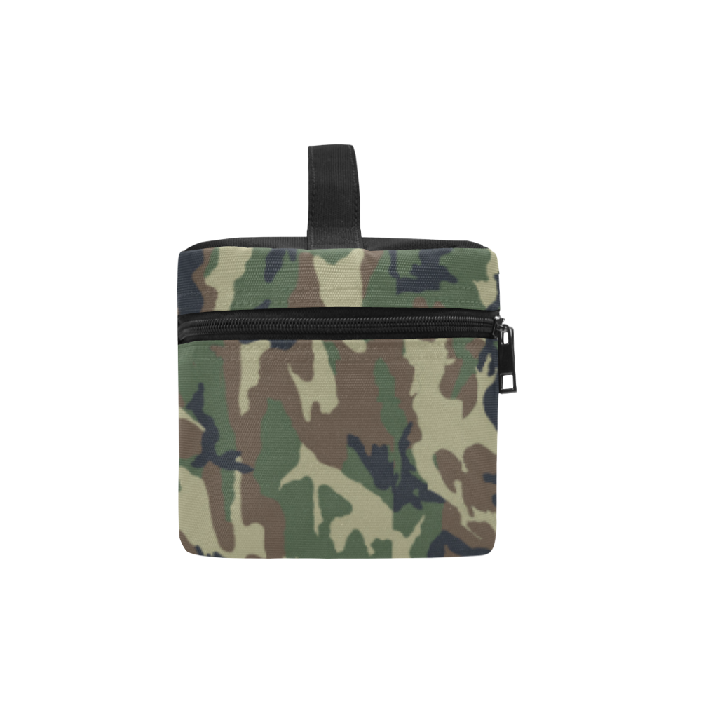 Woodland Forest Green Camouflage Cosmetic Bag/Large (Model 1658)