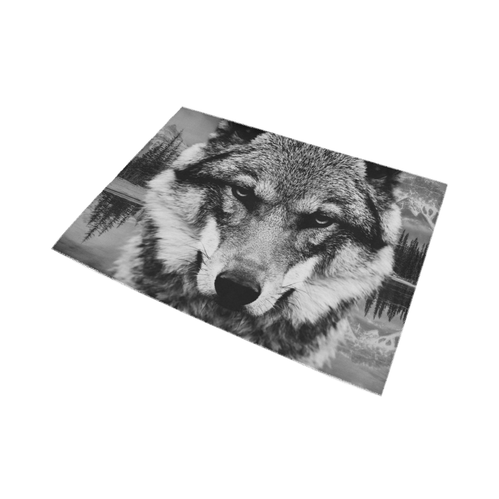 Wolf Animal Nature Area Rug7'x5'