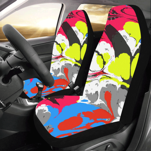 Colorful distorted shapes2 Car Seat Covers (Set of 2)