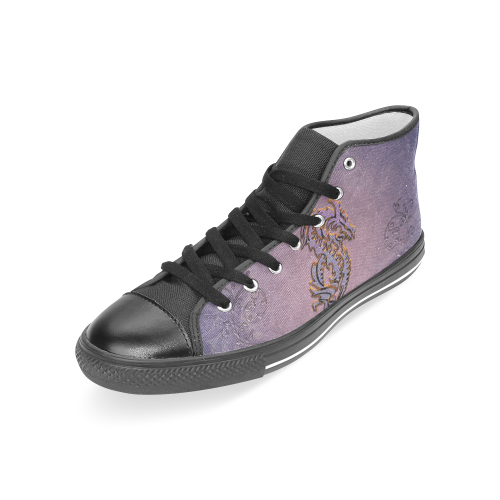 Awesome chinese dragon Women's Classic High Top Canvas Shoes (Model 017)