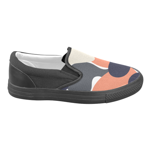 Modern Pattern 5 Women's Unusual Slip-on Canvas Shoes (Model 019)
