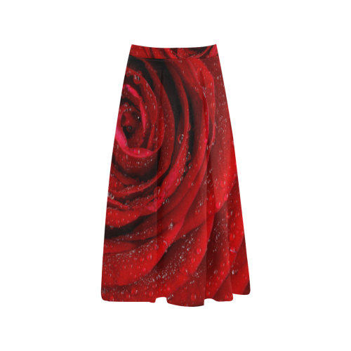 Red rosa Aoede Crepe Skirt (Model D16)