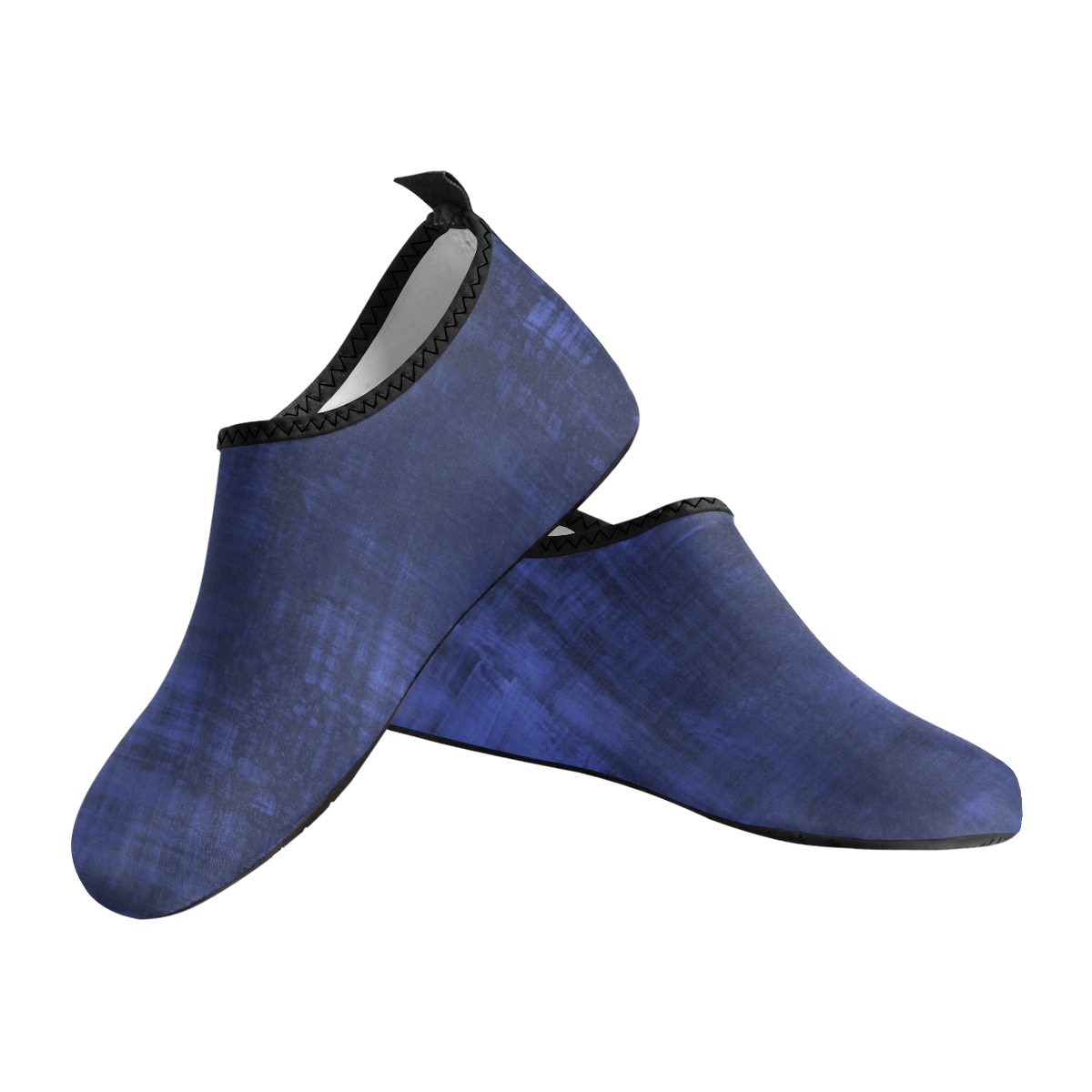 Blue Grunge Women's Slip-On Water Shoes (Model 056)