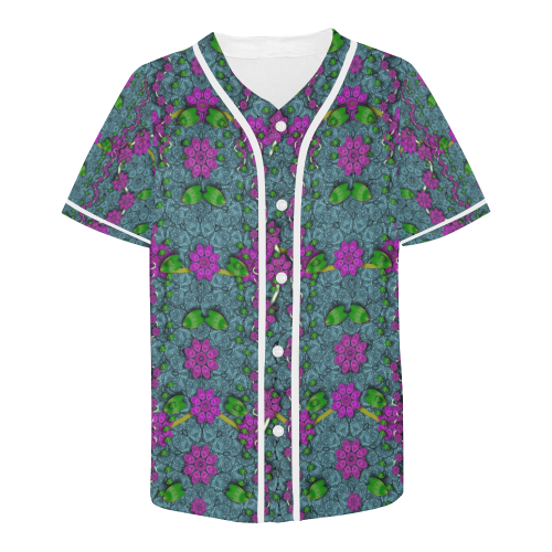 the most beautiful flower forest on earth All Over Print Baseball Jersey for Men (Model T50)