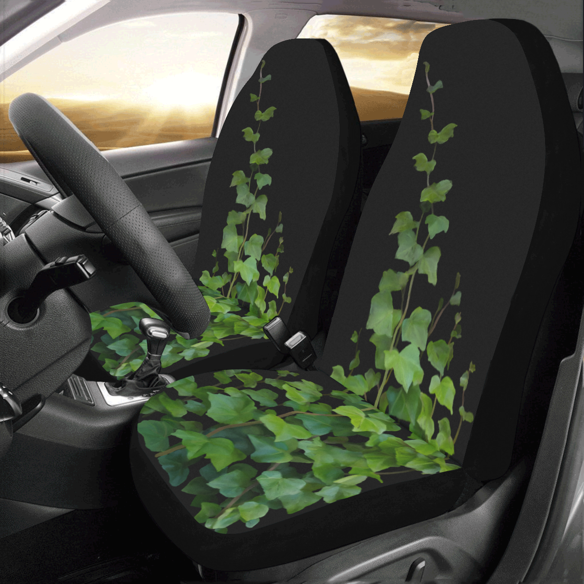 Vines, climbing plant watercolor Car Seat Covers (Set of 2)