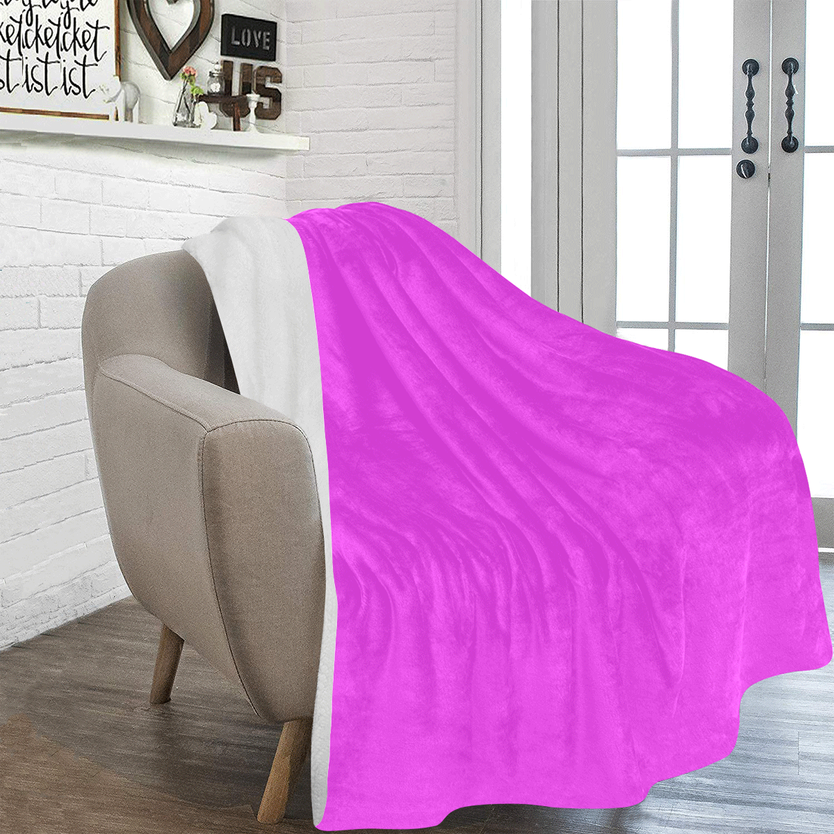 Neon Pink Ultra-Soft Micro Fleece Blanket 60"x80"