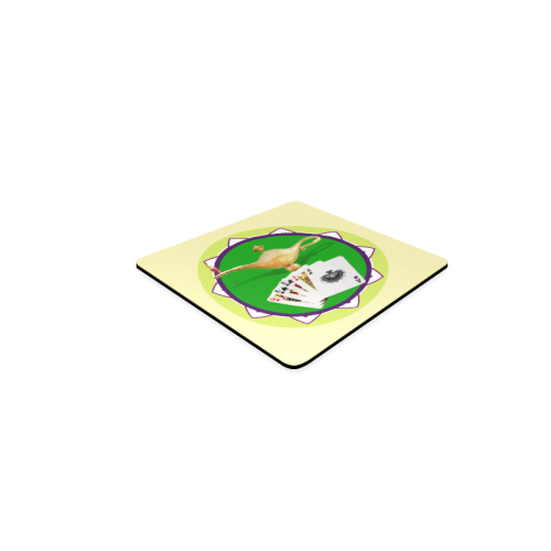 LasVegasIcons Poker Chip - Magic Lamp on Yellow Square Coaster