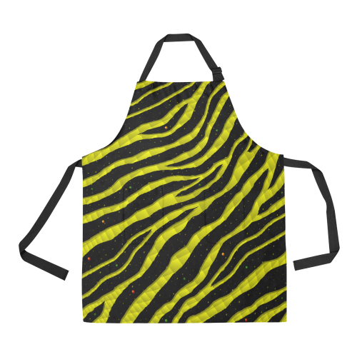 Ripped SpaceTime Stripes - Yellow All Over Print Apron