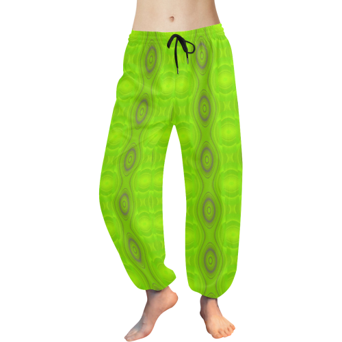 Green Retro Abstract Pattern Harem Pants Women's All Over Print Harem Pants (Model L18)